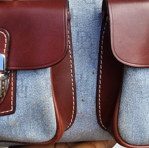 Dooney & Bourke Blue and Brown Shoulder Bag - Picture 11 of 11